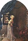 Frans van Mieris Woman before the mirror painting